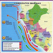 MAPA DE LAS CORRIENTES MARINAS PERUANAS. Publicado por Marcelo Díaz Vidal en . (img )