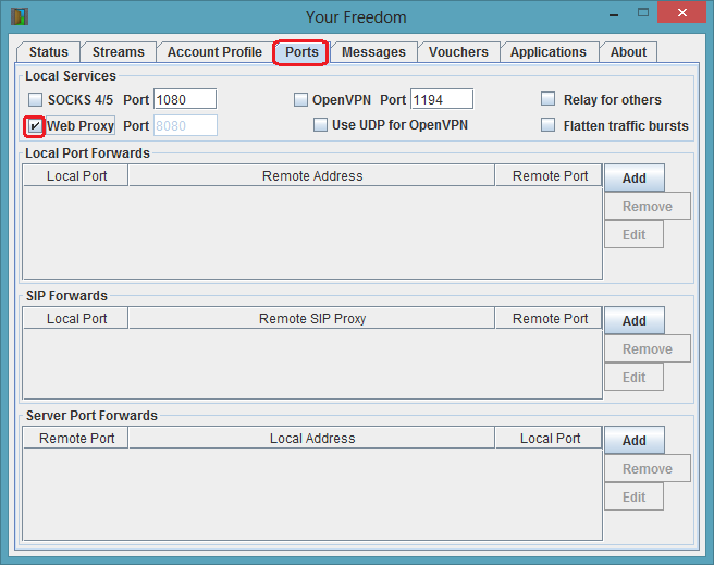 Your Freedom local WebProxy to Use DNS tunneled free Internet