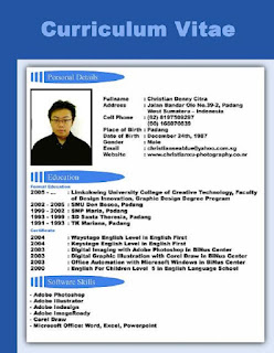 Contoh CV Curriculum Vitae Terbaik  Lengkap  Abie Updates