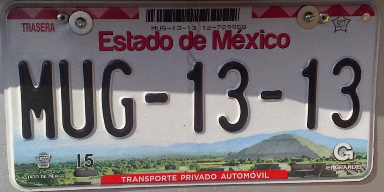 Placas de Autos de México y otras COS999AS abril 2015