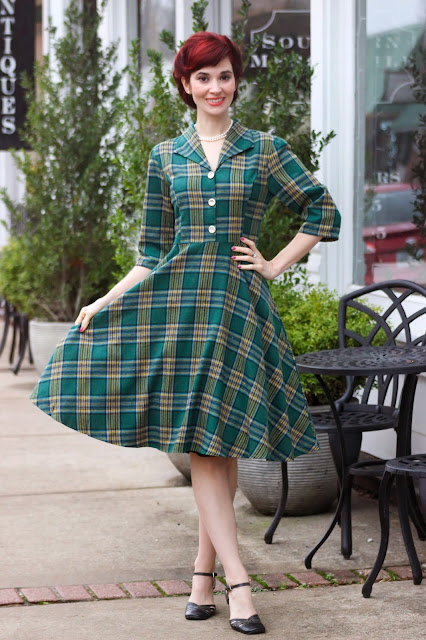 Vintage Plaid Mock Button Dress Review Dresslily Blogger