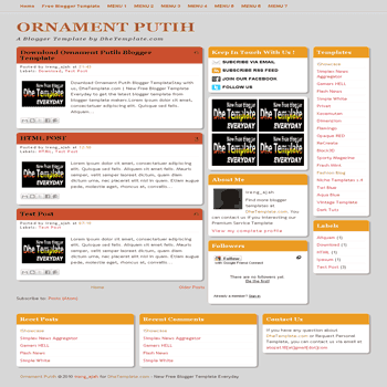 ornament putih blogger template