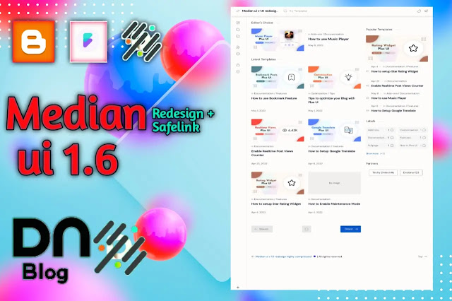 [ Download ] Median UI v1.6 Redesign + Safelink Premium Blogger Template Free