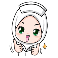 LINE Creators Stickers Lovely Muslimah Nurse