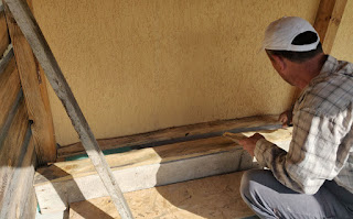  Bekir working on planks for the pipe run