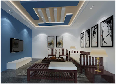 elegant false ceiling design idea for the living room