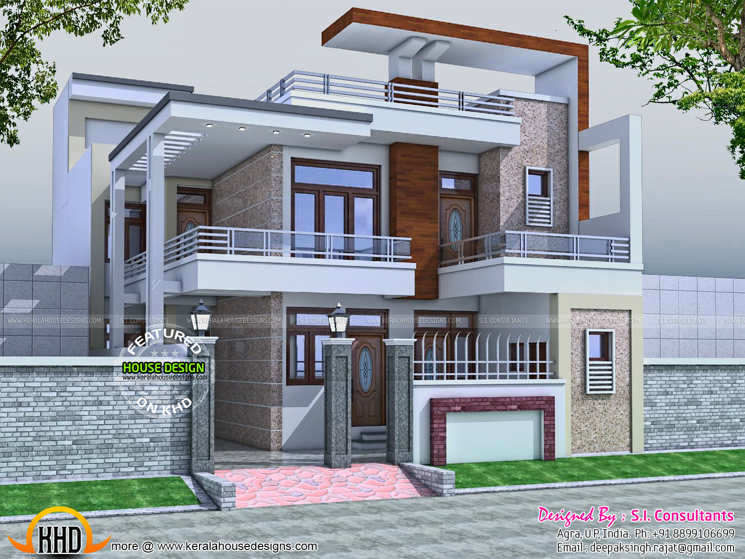 32x60 contemporary  house  Kerala home  design  and floor 