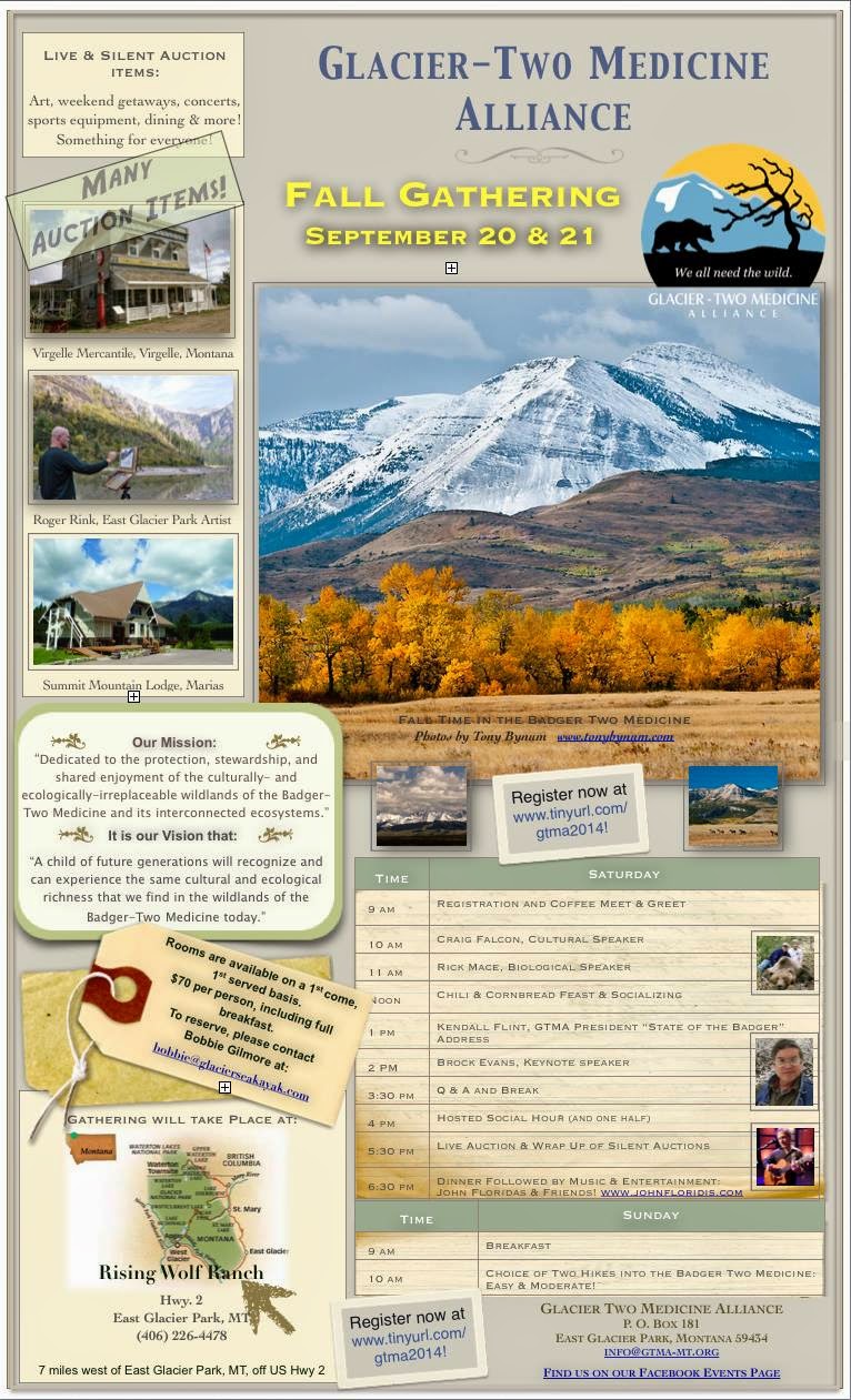 glacier two medicine fall gathering poster 