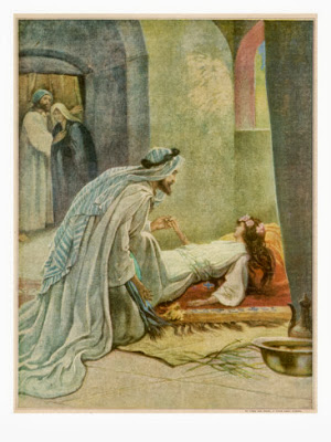 Jesus raises Jairus' daughter - Artist unknown