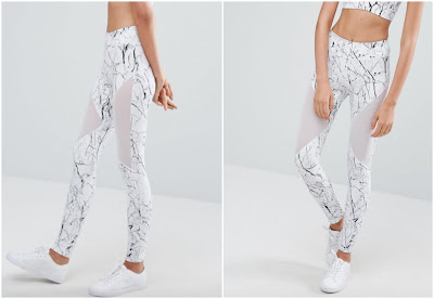 Varley Bicknell White Marble Legging