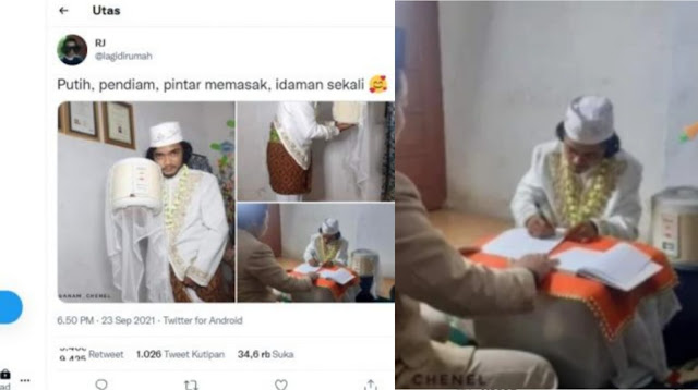 Lelaki ‘kahwini’ periuk nasi. Ini reaksi netizan