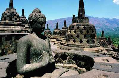 Gambar Arca Candi Borobudur, bagus, hitam, budha