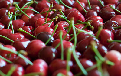 Cherry Macro Widescreen HD Wallpaper