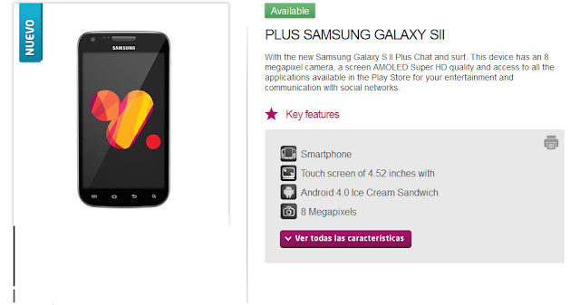 Samsung Galaxy S II Plus available