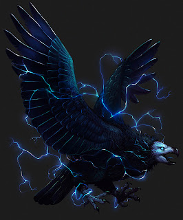 Gambar ilustrasi Impundulu (Thunderbird atau Lightning Bird)