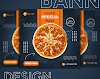 Social Media Food Banner, Pizza, Delicious Food.
