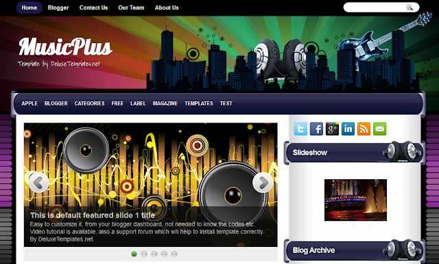 Music Theme Blogger Template