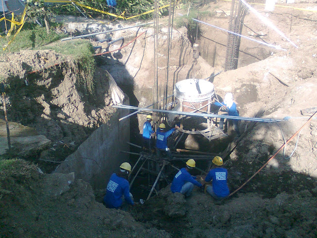 Concrete pouring of foundation