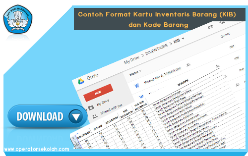 Contoh Format Kartu Inventaris Barang (KIB) dan Kode 