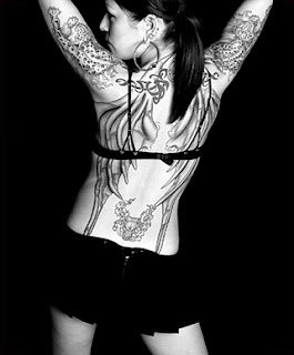 Feminine Tattoos With Image Sexy Girls With Angel Wings Tattoo Designs On The Back Body