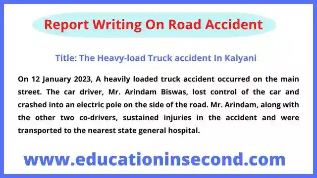 Report Writing On Road Accident