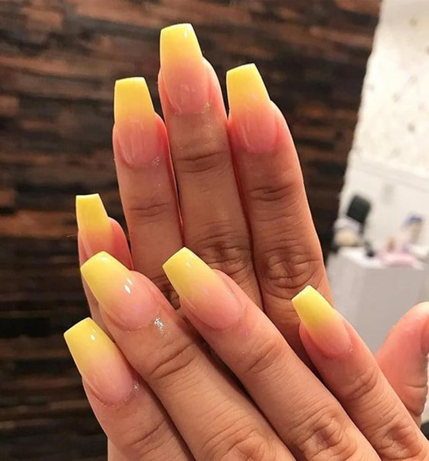 Yellow Style Nail Art Ideas #56