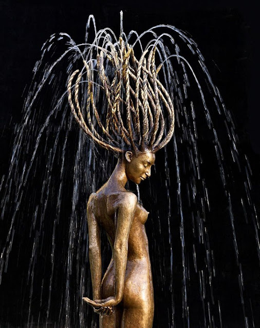 bronze fountain sculpture