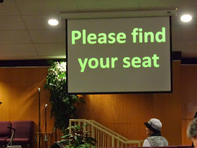 please find your seat