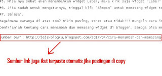 Cara Membuat Link Sumber Pada Postingan Di Blog