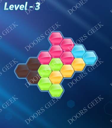 Block! Hexa Puzzle [Rainbow A] Level 3 Solution, Cheats, Walkthrough for android, iphone, ipad, ipod