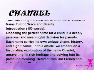 meaning of the name "CHANTEL"