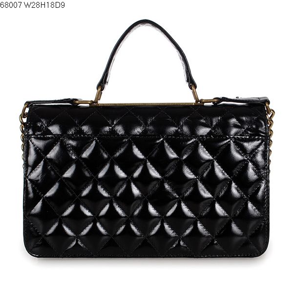 Replica Chanel Quality AAA Black Leather Handbags CHABAG-452 ...
