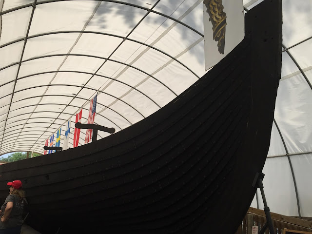 Touring Viking the Viking ship replica in Geneva, IL.