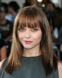 Fringe Bangs Hairstyle for Round Face