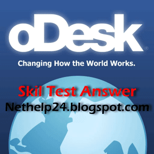 Download Odesk Skil Test Answer