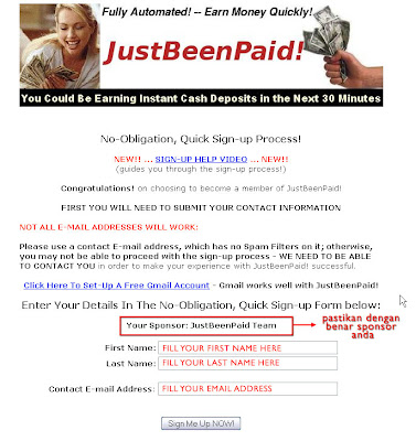 1. Registration with JustBeenPaid