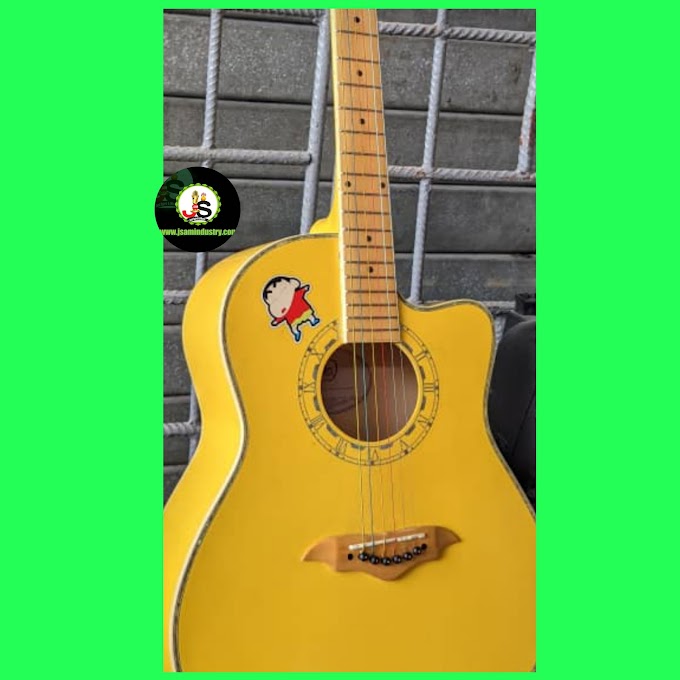 UK used Yellow acoustic guitar 