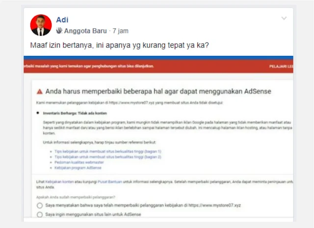 Atasi tidak menampilkan iklan google pada halaman
