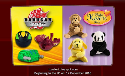 McDonalds Bakugan and Only Hearts Pets Promotion 2010 - US Release
