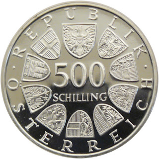 Austria 500 Schilling Silver Coin