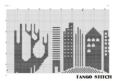 Central park cross stitch pattern - Tango Stitch