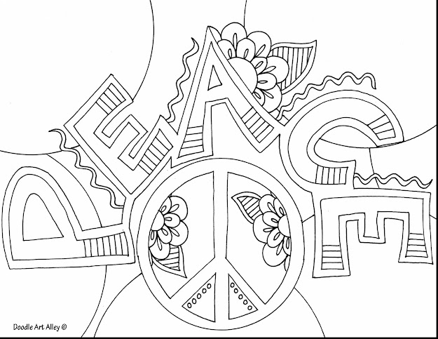 Fabulous Adult Peace Coloring Page With Doodle Art Coloring Pages And Doodle  Art Alley Free Animal