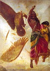 Ravana mauls Jatayu