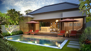 contoh desain rumah villa minimalis modern terbaru