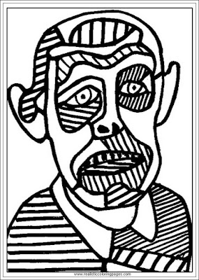 self portrait jean dubufet art coloring pages for adults