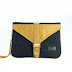 Tas Trojika Clutch Yellow Denim