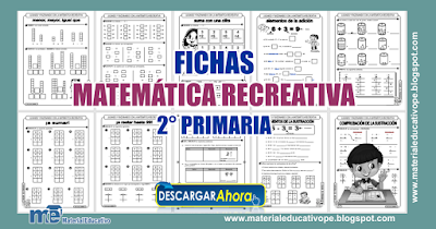 Fichas matemática recreativa 2° grado primaria