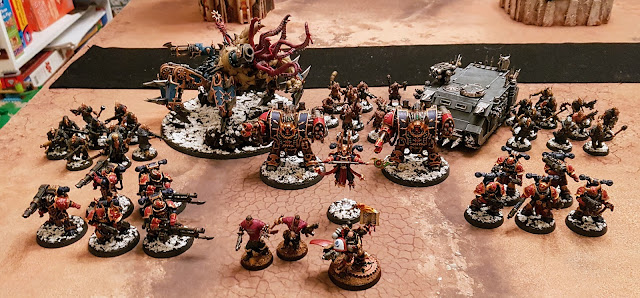 Warhammer 40k battle report - custom Maelstrom of War mission - 1000 points - The Scourged vs Space Wolves.