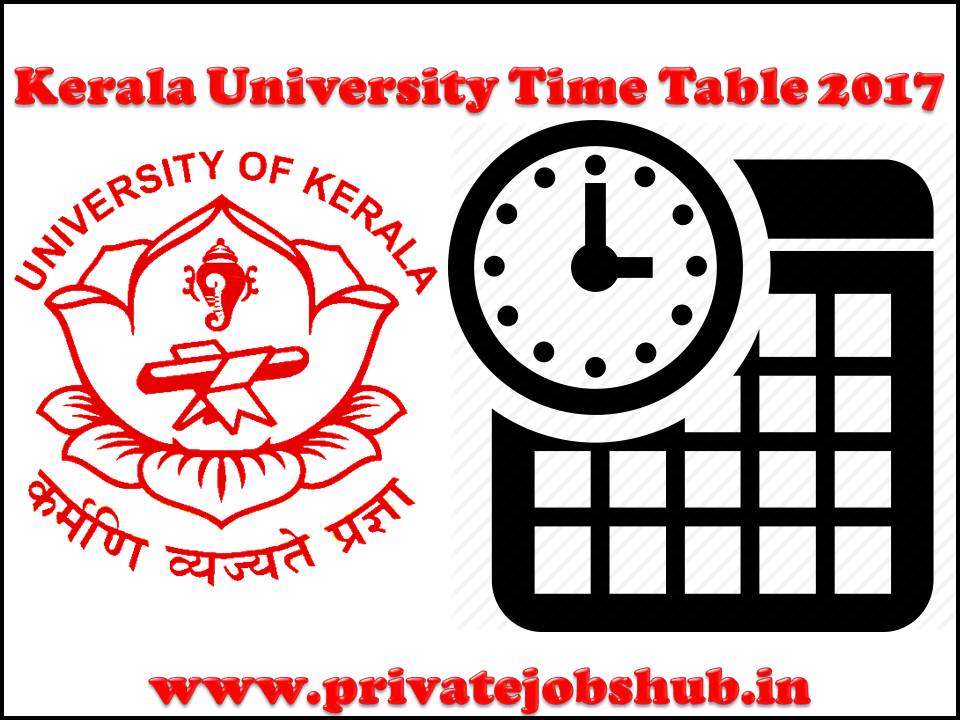 Kerala University Time Table