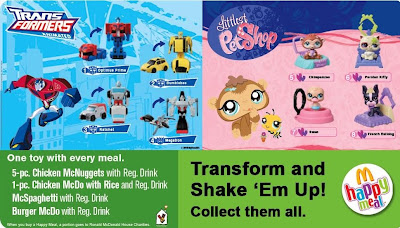 McDonalds Transformers Animated and Littlest Pet Shop 2010 - Philippines Promotion